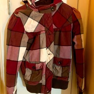 Medium vintage fox red link and white fox jacket